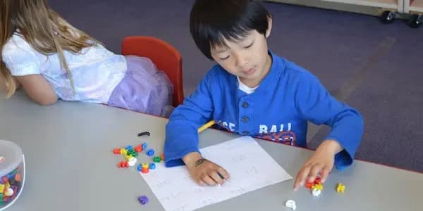 Student studying